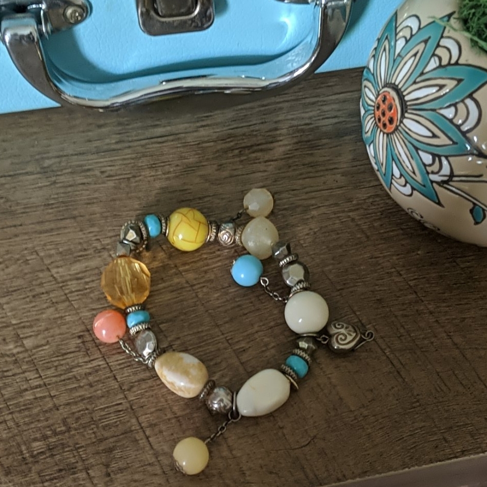 Charm and Stone Bracelet